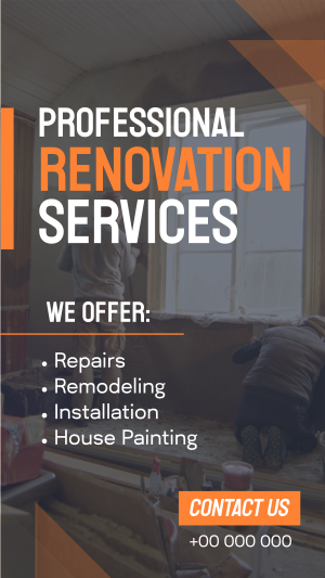 Pro Renovation Service Facebook story Image Preview