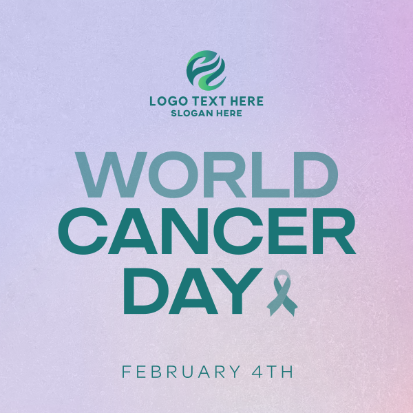 Minimalist World Cancer Day Instagram Post Design