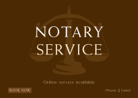 Legal Notary Postcard Image Preview