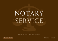 Legal Notary Postcard Design