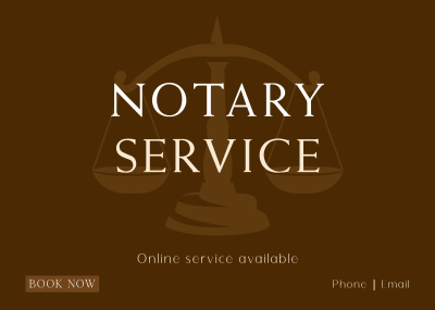 Legal Notary Postcard Image Preview