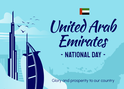 UAE National Day Postcard Image Preview