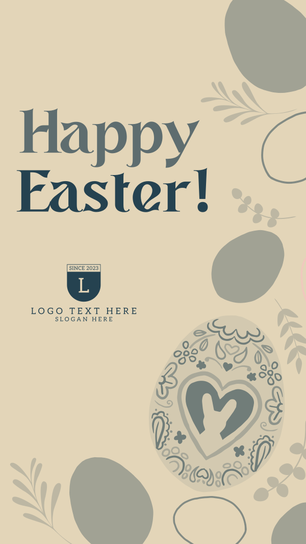 Eggs and Flowers Easter Greeting Instagram Reel Design Image Preview