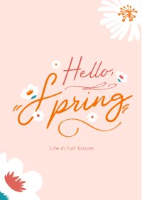 Hello Spring Greeting Flyer Design