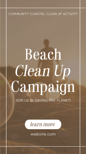 Beach Clean Up Drive Instagram story Image Preview