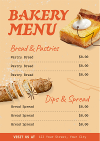 Bread and Pastry List Menu Preview