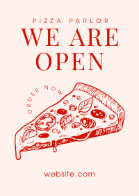 Pizza Parlor Open Poster Design