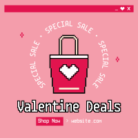 Pixel Shop Valentine Instagram Post Design