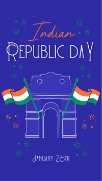 Festive Quirky Republic Day Instagram Story Design