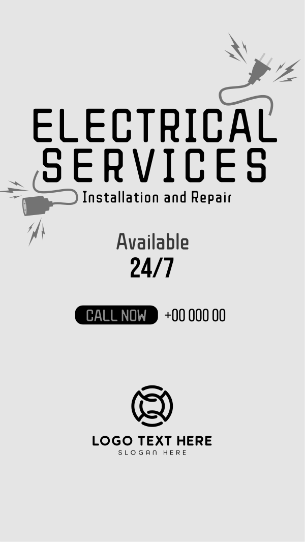 Electrical Service Instagram Story Design Image Preview