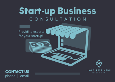 E-commerce Business Consultation Postcard Image Preview