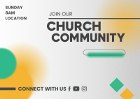 Church Community Postcard Image Preview