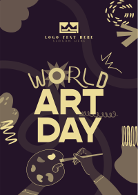 Quirky World Art Day Poster Design