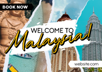 Welcome to Malaysia Postcard Image Preview