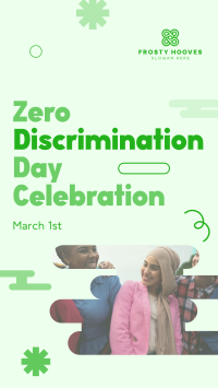 Playful Zero Discrimination Celebration TikTok Video Image Preview