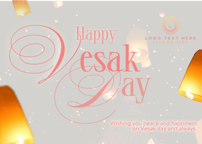 Lantern Vesak Day Postcard Image Preview