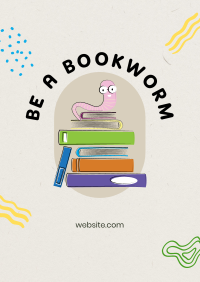 Be a Bookworm Poster Design