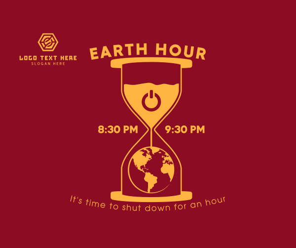 Earth Hour Glass Facebook Post Design Image Preview