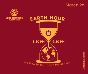 Earth Hour Glass Facebook post