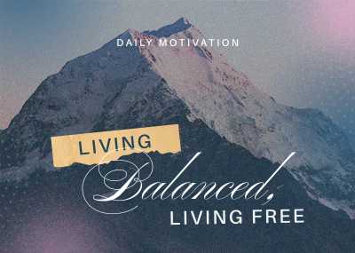 Living Balanced & Free Postcard Image Preview