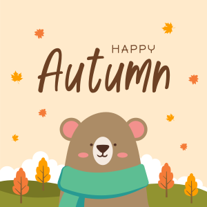 Bear in Autumn Instagram post Image Preview