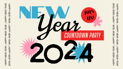 Countdown to New Year Facebook event cover Image Preview