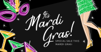 Mardi Gras Flapper Facebook Ad Design