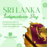 Sri Lankan Flag Linkedin Post Design