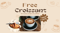 Croissant Coffee Promo Facebook event cover Image Preview