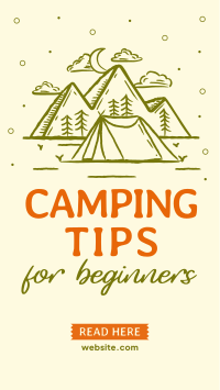 Camping Tips For Beginners Facebook Story Design