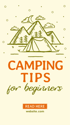 Camping Tips For Beginners Facebook story Image Preview