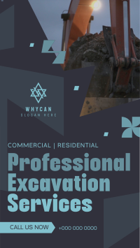 Professional Excavation Services Facebook Story Design