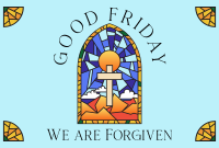 Good Friday Stained Glass Pinterest Cover Design