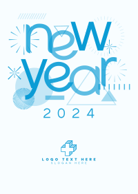 Abstract New Year Flyer Design