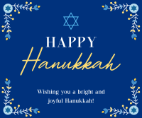 Hanukkah Floral Border Facebook post Image Preview