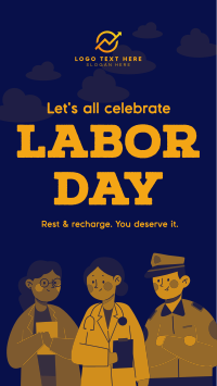 Happy Labor Day YouTube Short Design