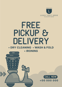 Laundry Pickup and Delivery Poster Design