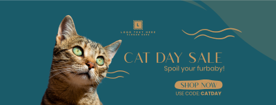 Cat Day Sale Facebook cover Image Preview