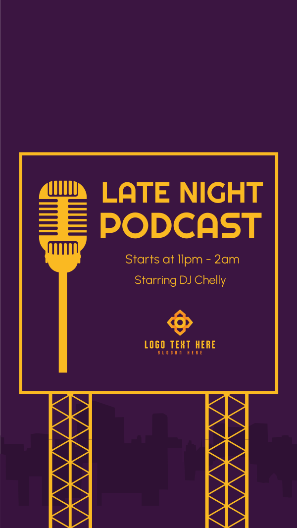 Late Night Podcast Instagram Story Design Image Preview