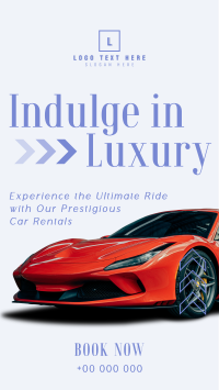 Luxurious Car Rental Service Instagram Story Design