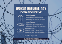 World Refugee Day Donation Drive Postcard Design