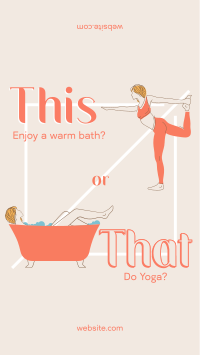 This or That Wellness Facebook Story Design