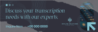 Minimalist Transcribing Service Twitter Header Image Preview