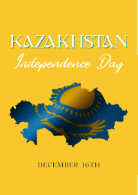 Kazakhstan Day Flag Flyer Image Preview