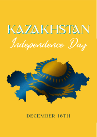 Kazakhstan Day Flag Flyer Design