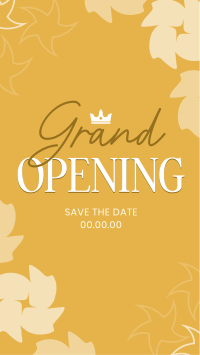 Crown Grand Opening Facebook Story Design
