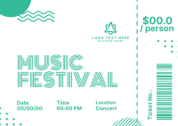 Music Festival Postcard Image Preview