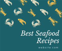 Seafood Recipes Facebook Post Design
