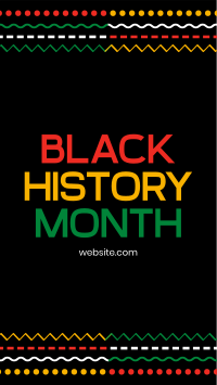 Black History Lines Facebook Story Design