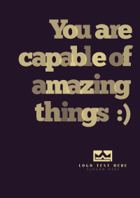 Amazing Motivational Quote Poster Image Preview